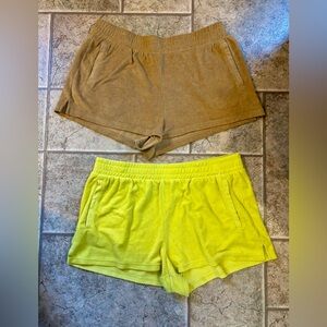 NWOT *Bundle 2 pairs* aerie OFFLINE Summer Lights Terry Short sz XL